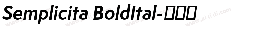 Semplicita BoldItal字体转换